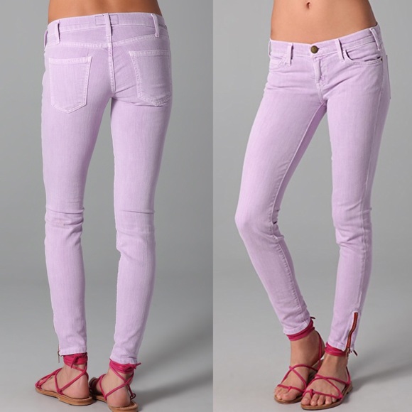 Current/Elliott Denim - Current / Elliott Skinny Jeans with Ankle Zippers